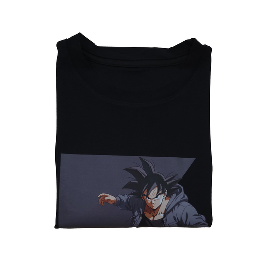Camiseta Oversize Negra - Goku Limitless Drive