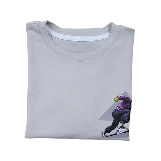 Camiseta Oversize Gris Claro - Piccolo Silent Strength