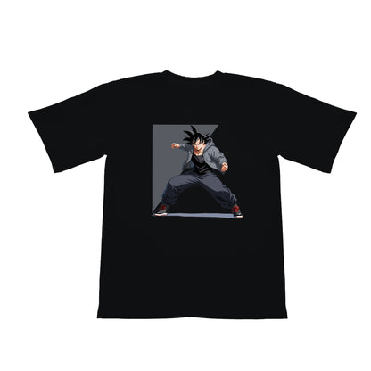 Camiseta Oversize Negra - Goku Limitless Drive